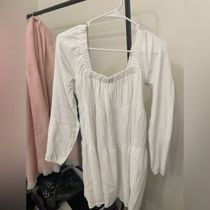 La hearts pacsun long sleeve tiered square neck dress